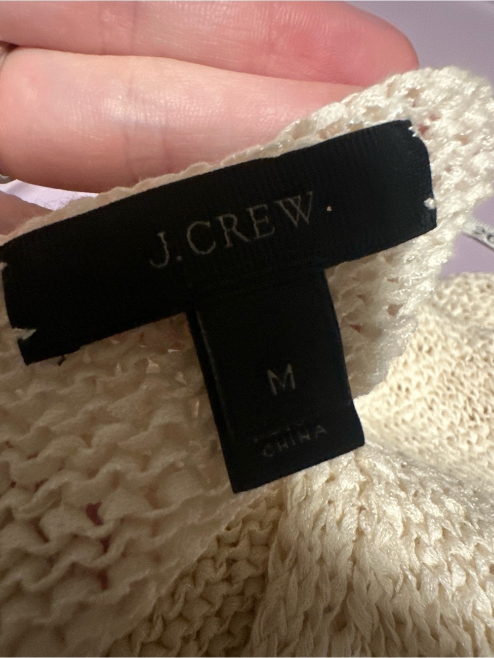 J. Crew Women's Flared Sleeve Swing Sweater ivory champagne size M H7152 cotton - Picture 4 of 8
